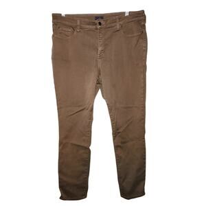 NYDJ High Rise Lift & Tuck Tan camel brown Jeggings Plus Size 16